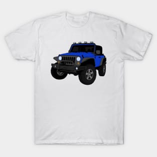 Blue Jeep Wrangler Illustration T-Shirt